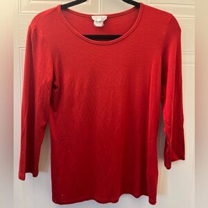 MaxMara Red Scoop-neck Simple Top